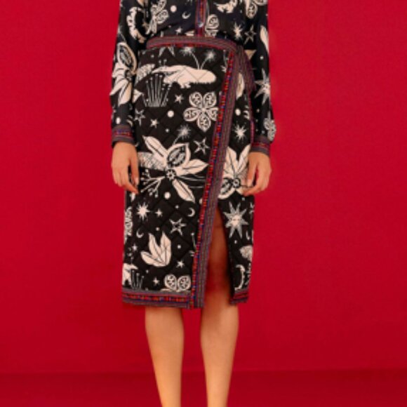 Farm Rio Cerrado Print Wrap Skirt - Size XL - Picture 1 of 2